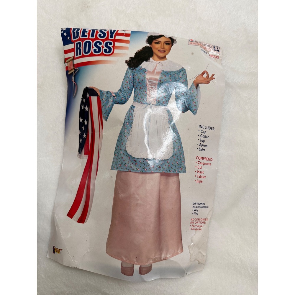 Forum Novelties Betsy Ross Costume Women Plus Size 18-22 Blue NWT Historical